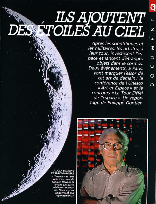« Art spatial : ils ajoutent des étoiles au ciel », Ça m'intéresse, n° 68, octobre 1986, page 2