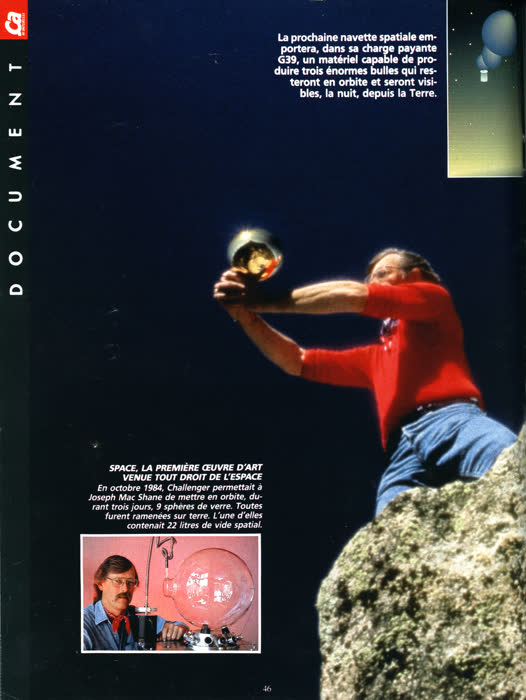 « Art spatial : ils ajoutent des étoiles au ciel », Ça m'intéresse, n° 68, octobre 1986, page 6