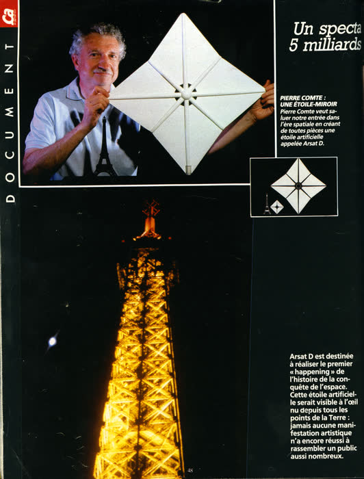 « Art spatial : ils ajoutent des étoiles au ciel », Ça m'intéresse, n° 68, octobre 1986, page 8