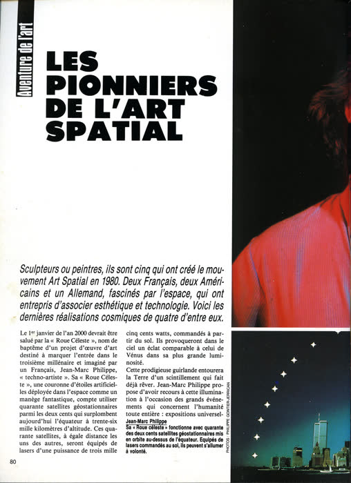 « Les pionniers de l'art spatial », Les Nouveaux Aventuriers, n° 2, juillet – août 1988, page 2