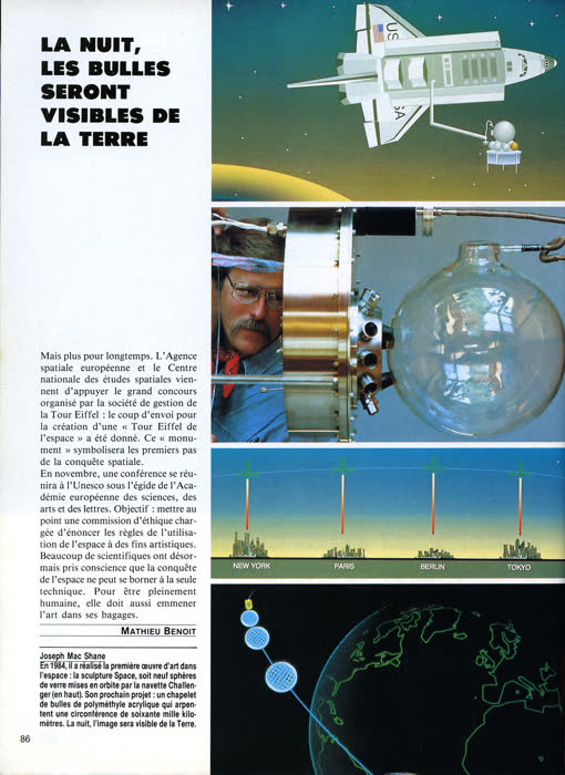« Les pionniers de l'art spatial », Les Nouveaux Aventuriers, n° 2, juillet – août 1988, page 8