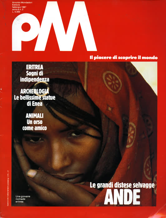 Reportage sur l'art spatial, pM (Arnoldo Mondadori, Milan), février 1987, page 1