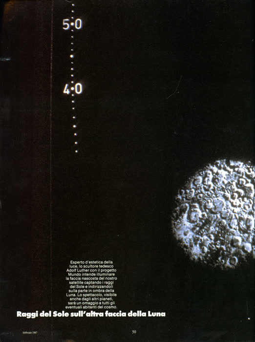 Reportage sur l'art spatial, pM (Arnoldo Mondadori, Milan), février 1987, page 4