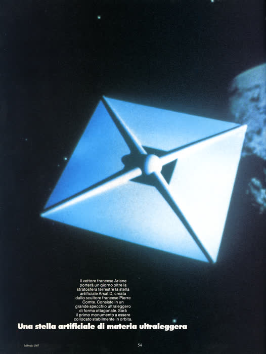 Reportage sur l'art spatial, pM (Arnoldo Mondadori, Milan), février 1987, page 8