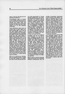 Et si l'exercice d'une « pleine responsabilité » s'avérait de nature transdisciplinaire, et si la réflexion d'ordre éthique se devait dorénavant d'intégrer la perception de type artistique — p. 4