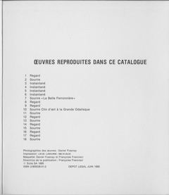 L'Œuvre blanche (catalogue de la galerie Eolia)