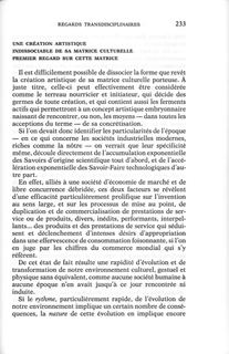 Matrice culturelle et création artistique : de l'exercice classique de son art à la transdisciplinarité — p. 233
