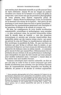 Matrice culturelle et création artistique : de l'exercice classique de son art à la transdisciplinarité — p. 235