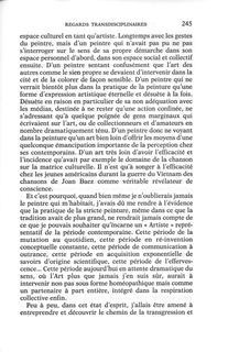 Matrice culturelle et création artistique : de l'exercice classique de son art à la transdisciplinarité — p. 245