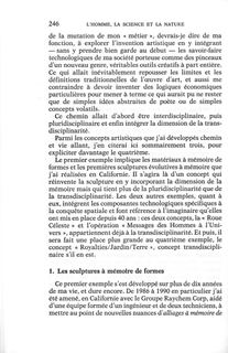 Matrice culturelle et création artistique : de l'exercice classique de son art à la transdisciplinarité — p. 246