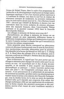 Matrice culturelle et création artistique : de l'exercice classique de son art à la transdisciplinarité — p. 247