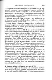 Matrice culturelle et création artistique : de l'exercice classique de son art à la transdisciplinarité — p. 249
