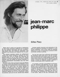Jean-Marc Philippe (catalogue de la galerie Attali)