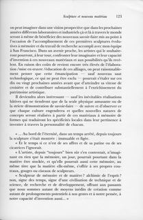 Sculpture et nouveau matériau — p. 123