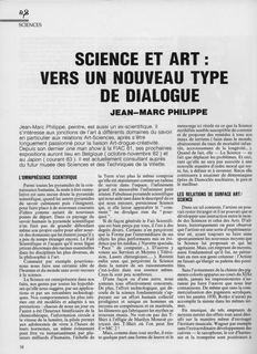 Science et art : vers un nouveau type de dialogue — p. 58